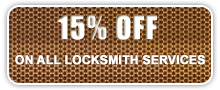 15% off on all locksmith services